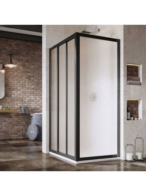 Ravak Supernova APSS-80 fix üveg zuhanyfal (fekete+Grape) 94