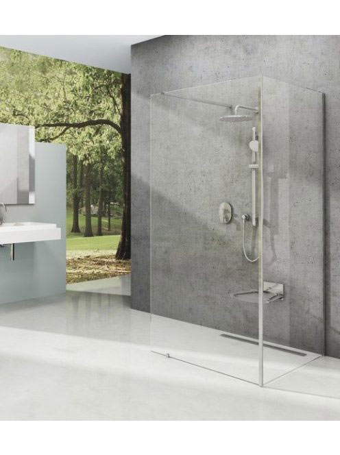 Ravak Walk-In Corner 120/90 zuhanykabin (fényes alu - Transp