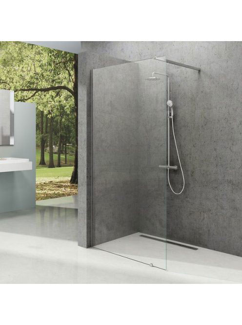 Ravak Walk-In Wall 80 zuhanyfal (krómhatású-Transparent) GW9
