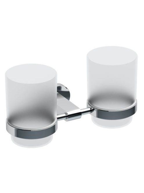 Ravak Chrome Dupla pohártartó (üveg) X07P189 - Fürdőszoba -