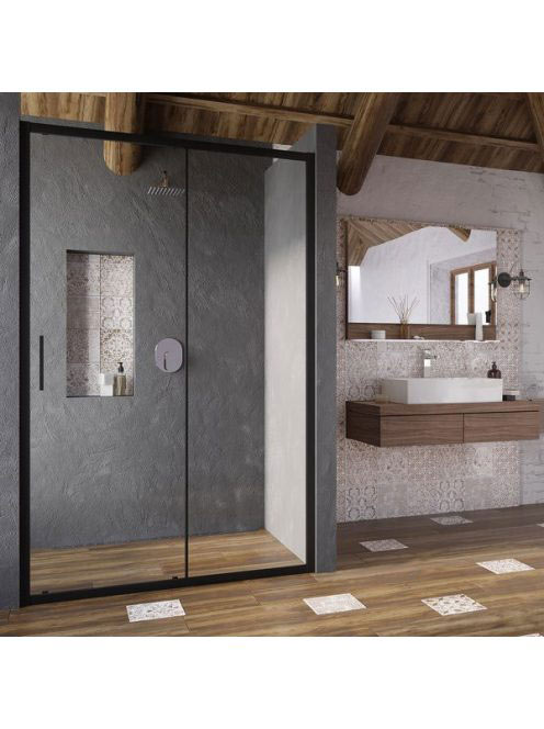 Ravak Blix Slim BLSDP2-120 zuhanyajtó (fekete+Transparent) X