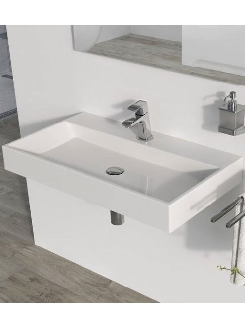 Ravak Natural 800 mosdó (fehér) nyílással XJO01280000 - Fürd