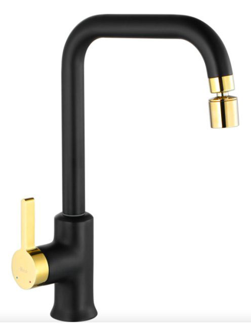 Rea Polo álló konyhai csaptelep fekete/arany REA-B9980 - Kon