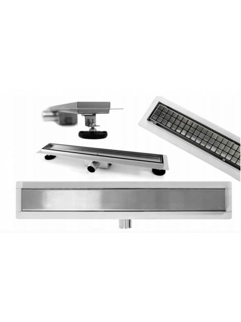 Rea Neo Pure lineáris zuhanylefolyó szett 100 cm, króm REA-G