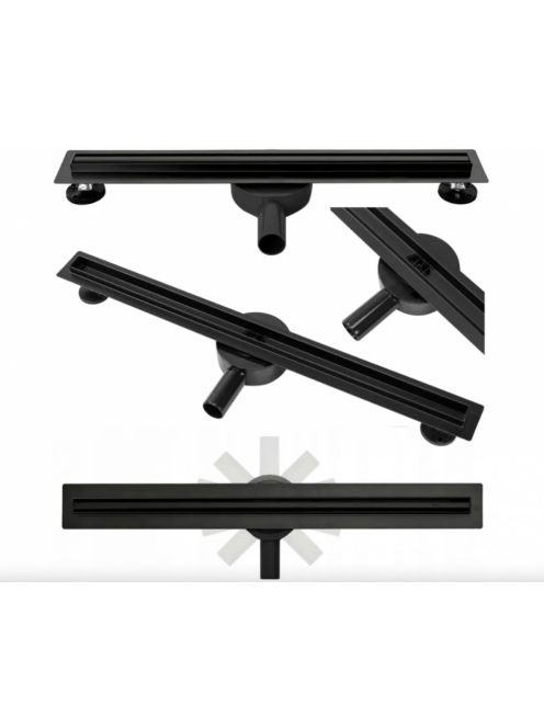 Rea Neo Pro Slim lineáris zuhanylefolyó szett 70 cm, matt fe