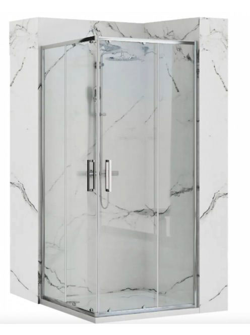Rea Punto tolóajtós zuhanykabin 80x190 cm átlátszó üveg, kró