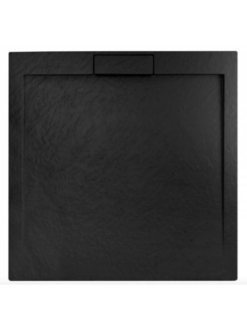 Rea Grand ásványi akril zuhanytálca 90x90 cm szifonnal, feke