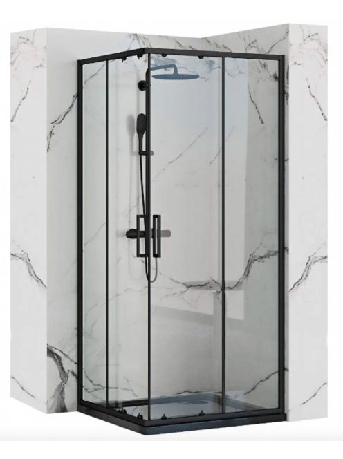 Rea Punto tolóajtós zuhanykabin 80x190 cm átlátszó üveggel,