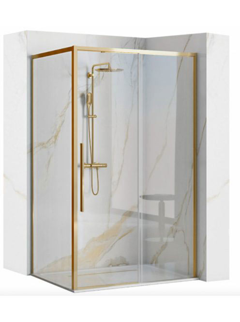 Rea Solar tolóajtós zuhanykabin 90x195 cm átlátszó üveggel,