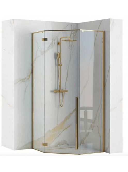 Rea Diamond sarok zuhanykabin 90x195 cm átlátszó üveggel, vi