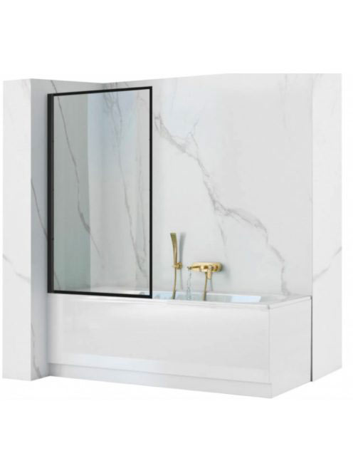 Rea Lagos forgatható kádparaván 80x140 cm, átlátszó üveggel