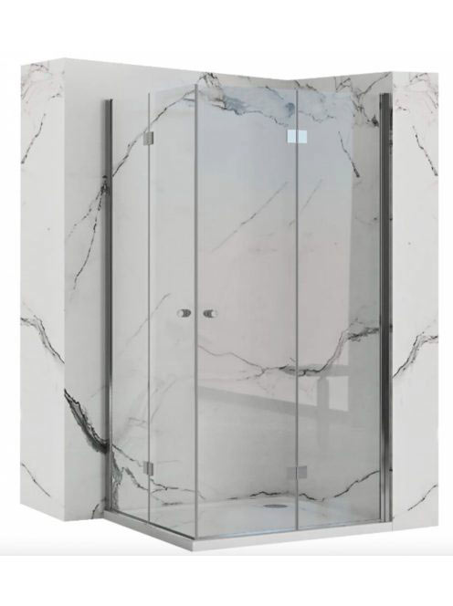 Rea Fold N2 zuhanykabin 90x190 cm átlátszó üveggel, króm pro