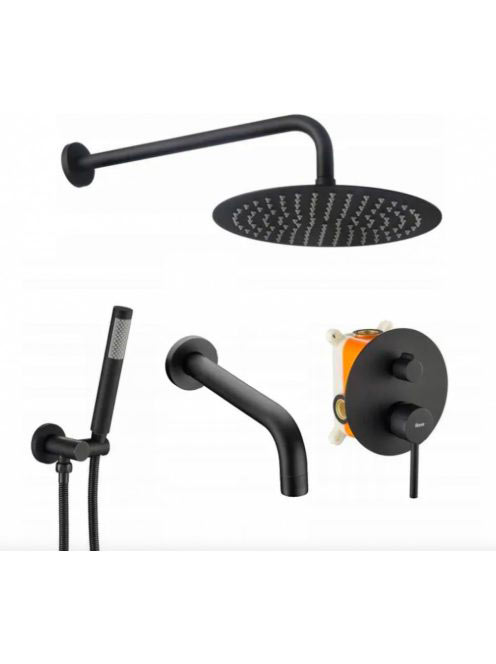 Rea Lungo rejtett zuhanyrendszer boxal és zuhanyszettel, mat