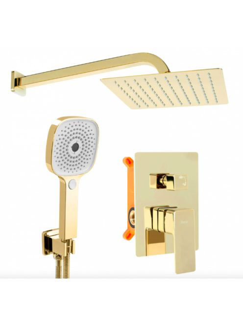 Rea Orix rejtett zuhanyrendszer boxal és zuhanyszettel, aran