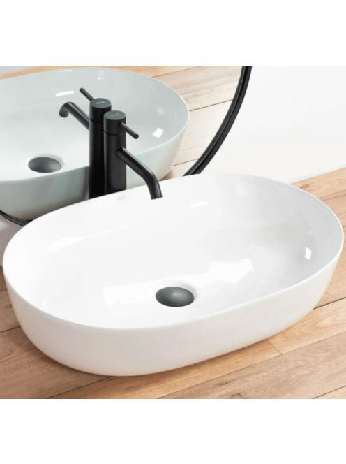 Rea Cleo pultra tehető kerámia mosdótál 60,5x41 cm, fehér RE