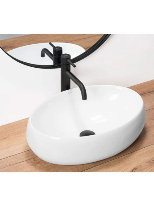 Rea Linda pultra öltethető kerámia mosdótál 48,5x34 cm, fehé