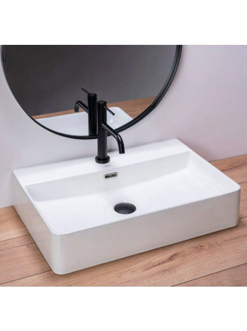 Rea Gina pultra ültethető kerámia mosdótál 59x43,5 cm, fehér