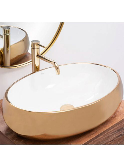 Rea Melania pultra ültethető kerámia mosdótál 60x40,5 cm, fe