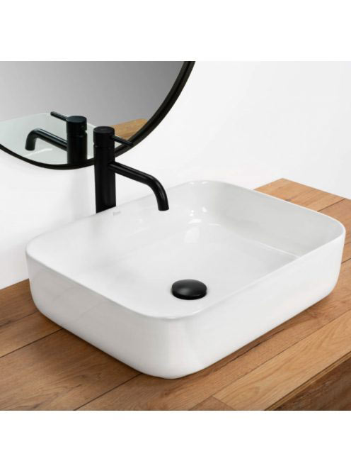 Rea Demi Slim pultra ültethető kerámia mosdótál 51x39 cm, fe