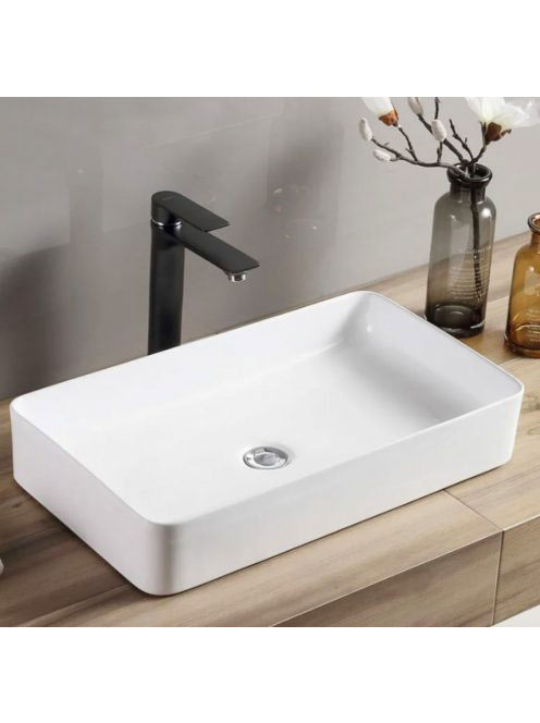 Rea Denis pultra ültethető kerámia mosdótál 61,5x35 cm, fehé