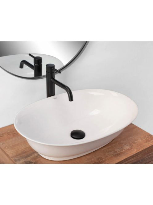 Rea Roma pultra ültethető kerámia mosdótál 56x40 cm, fehér R