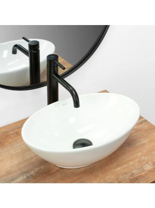 Rea Pamela Mini pultra tehető kerámia mosdótál 40x27 cm, hóf