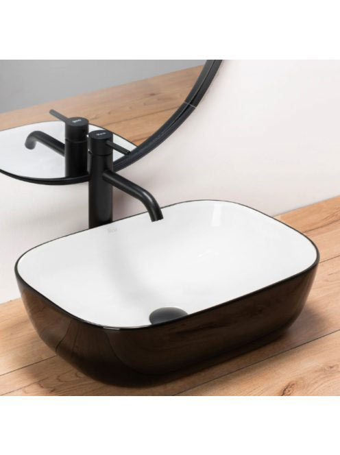 Rea Belinda pultra tehető kerámia mosdótál 46,5x33 cm, fehér