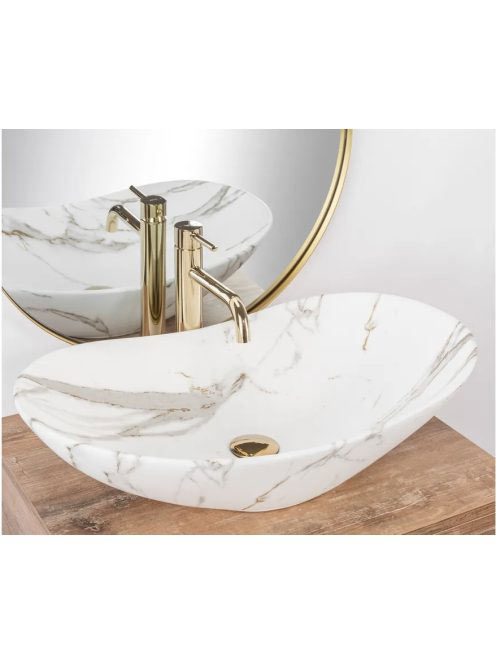 Rea Royal Lava pultra tehető kerámia mosdótál 60,5x36 cm, ma