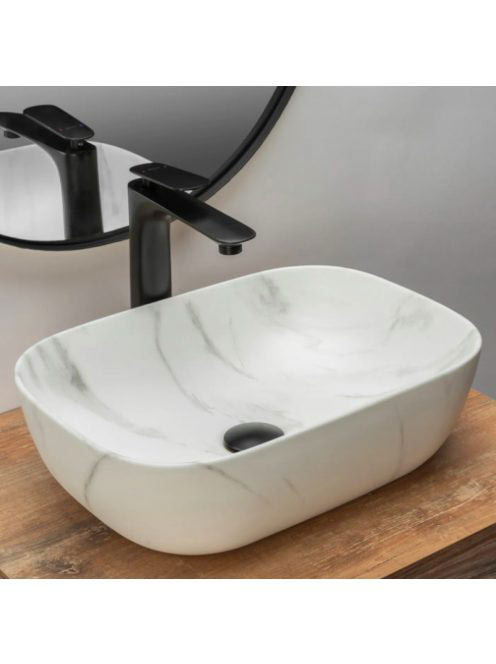 Rea Belinda pultra tehető kerámia mosdótál 46x32cm, matt már