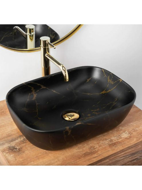 Rea Belinda pultra tehető kerámia mosdótál 46,5x33,5 cm, mat