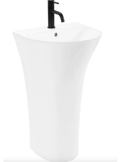 Rea Rita Slim szabadon álló kerámia mosdó 83,5 cm, csaplyukk