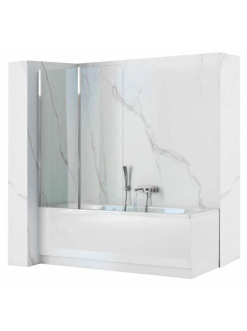 Rea Agat-2 forgatható kádparaván 80x140 cm, átlátszó üveggel