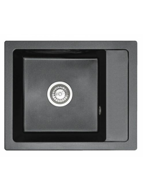 Rea Rino szögletes gránit mosogató 52x49 cm, lefolyó garnitú