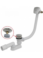 Alcaplast Click-Clack kádszifon kádtöltővel, króm A509CKM100