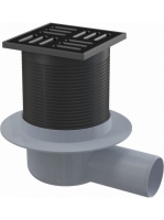 Alcaplast Vízszintes Padlóösszefolyó 105x105/50 mm matt feke