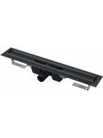 Alcaplast Zuhanyfolyóka fekete-matt 1450mm, vízszintes lefol