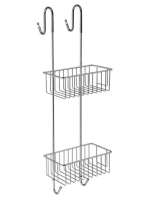 Aqualine Króm Line dupla polc és akasztó 22x70x22 cm, króm 3