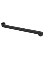 Aqualine kifolyócső 320 mm, matt fekete 43991B - Fürdőszoba