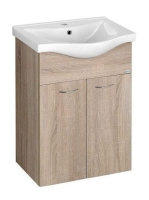 Aqualine Keramia Fresh fali mosdószekrény 60,6x74x34 platina