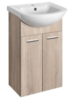 Aqualine Zoja 2 ajtós mosdószekrény 40,8x74x25 cm platina tö