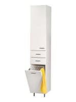 Aqualine ZOJA álló szekrény fiókkal, szennyeskosárral 35x184