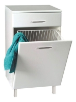 Aqualine ZOJA alsó szekrény szennyeskosárral, fehér, 51310 -