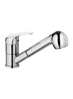 Aqualine 40 mosogató csaptelep, kihúzható zuhanyfejjel, króm