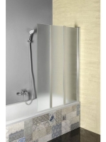 Aqualine Vanda behajtható kádparaván 100x140 cm, matt üveg A