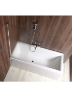 Aqualine Vilma balos kádparaván 60 cm, matt üveg AQ6018L - F