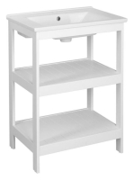 Aqualine ETIDE polcos mosdószekrény 61,5x86x44 cm, matt fehé