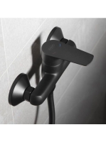 Aqualine LOTTA zuhanycsaptelep matt fekete, zuhanyszett nélk