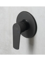 Aqualine LOTTA falba süllyesztett matt fekete zuhanycsaptele