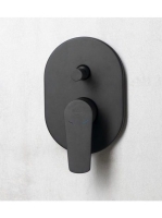 Aqualine LOTTA falba süllyesztett matt fekete zuhanycsaptele