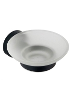 Aqualine Samba szappantartó, tejüveg/fekete konzol SB202 - F